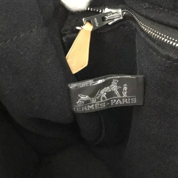 Hermes Black Canvas Tote PM Mini Size - Picture 11 of 12
